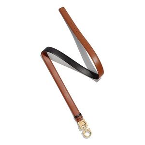 NWT Salvatore Ferragamo Women's Black Brown Reversible Leather Belt Gancini 100